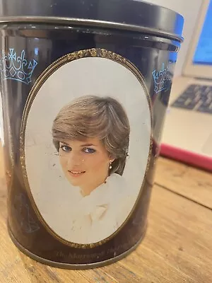 Charles And Diana Commemorative Marriage Tin Dated 1981 • £10