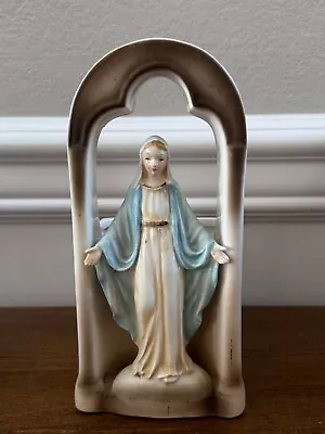 Vintage Mother Mary Madonna Ceramic Figural Planter Ar3970b • $19.99