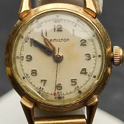 Vintage 1950s Hamilton Cal 604 Ladies Manual Wind 10k G.F. Wrist Watch • $69.97