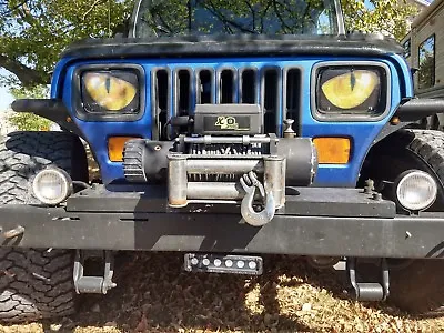 Head Light Covers 5 X7  YELLOW Eyes Jeep Cherokee XJ  ORINGINAL RUKINDCOVERS  • £13.01