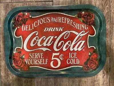 Vintage 12  X 16   Coca-Cola Serving Tray With Wall Hangers • $8.75