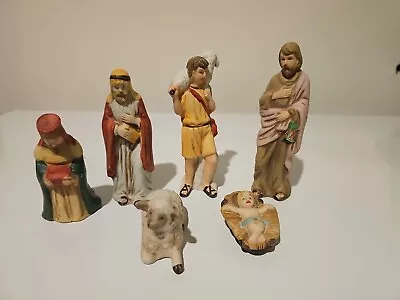 Nativity Scene Porcelain Bisque Midwest Of Cannon Falls 6 Piece Set • $20