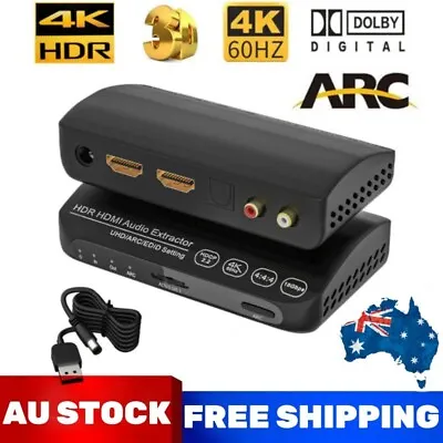 HDMI 2.0 Audio Extractor Splitter 4K 60Hz HDR 5.1CH ARC Optical SPDIF Converter  • $23.74