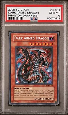 YuGiOh - Dark Armed Dragon - PTDN-EN019 - Secret Rare - PSA 10 • £568.15