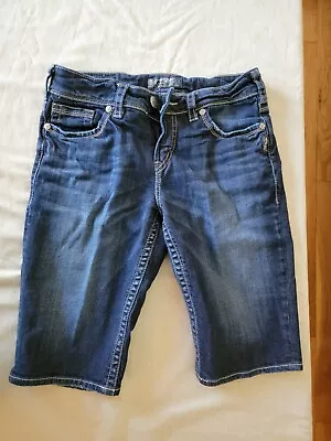 Silver Womens Jean Shorts Longer Style W29 • $9.99