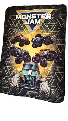 Monster Jam Trucks Plush Large 64 X 86 Blanket Throw Grave Digger Kids Bedding • $15.97