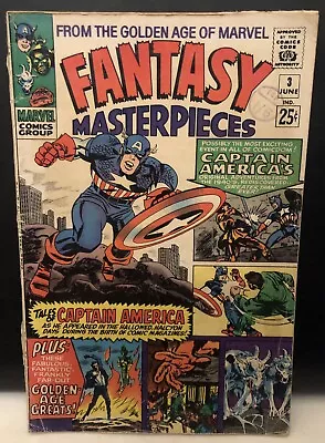 FANTASY MASTERPIECES #3 Comic Marvel Comics Silver Age Captain America 1966 2.5 • £14.99