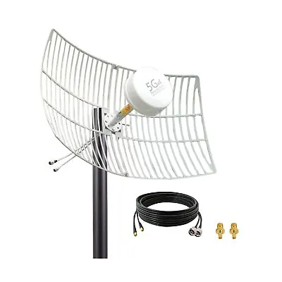 MIMO 4G LTE/ 5G Antenna Outdoor Directional Long Range Parabolic Grid Antenna... • $242.95