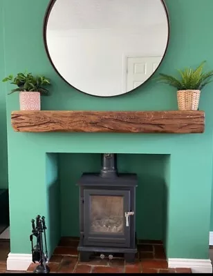 Solid Oak Mantel Beam Fireplace/ Fire Surround/ Mantel Shelf 120cm X 15cm X 10cm • £140