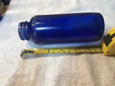 Vintage Cobalt Blue Bromo-Seltzer Bottle.  6inch • $8