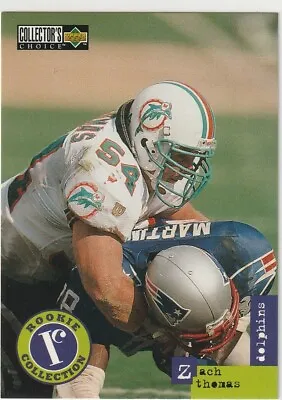 $2.99 • Buy Zach Thomas 1996 Upper Deck Collector's Choice Rookie Card U1 Miami Dolphins