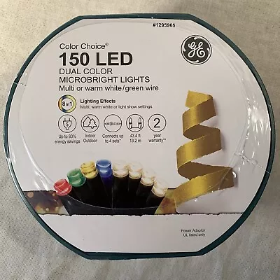 GE Dual Color 150 Ct 43.4-ft Multi-function Color Changing LED String Lights • $29