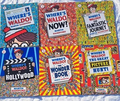 Where's Waldo Lot (6) PB 1-6 Consequative Series Vintage Picture Finder FAIR • $45.95