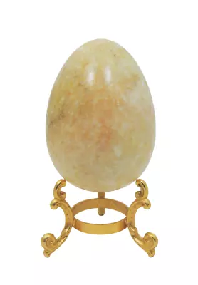 Vintage Genuine Alabaster Marble Stone Egg Beige • $7.99