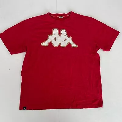 Kappa T-Shirt Extra Large Red Mens Big Logo • £9.88