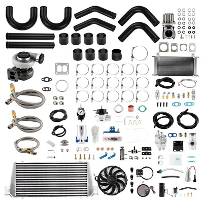 $1207.99 • Buy GT45 Turbo Charger UP TO 14.5 PSI 3 Inch Intercooler BOV Pipe Boost Controller