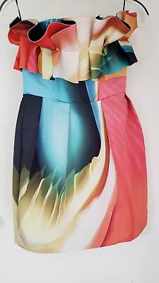 Mary Katrantzou Ss19 Blown Glass Design Dress Size Us 6 - Nwt - Made In Italy • $124.99