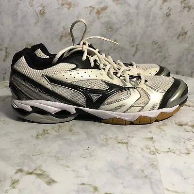 Mizuno Wave Bolt 2 Womens Sz 10.5 Volleyball Shoes White Black Athletic Sneakers • $15