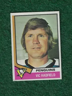 Vic Hadfield - 1974-75 Topps - Base - Card # 65 - Pittsburgh Penguins - Nhl • $2