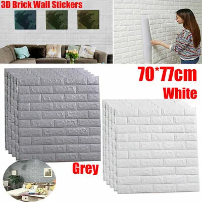 £8.99 • Buy LARGE Self-adhesive 3D Tile Brick Wall Sticker Waterproof Foam Panel Wallpaper &