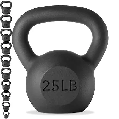 Cast Iron Kettlebell 5 Lb To 50 Pounds For Weight Lifting Workout • $54.99