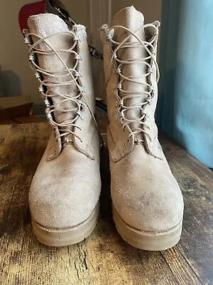 Wellco Military Tactical US Army Combat Desert Tan Boots Vibram Size 8.5 W. • $70