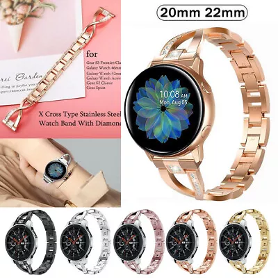 Stainless Steel Watch Band Strap S3 Samsung Galaxy Watch 42 46 Active 2 44 40mm  • $15.99
