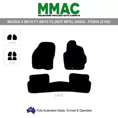 Car Mats To Suit (z150) Mazda 3 Bk10 F1 Bk10 F2 (not Mps) Jan 04 - Feb 09 • $54.95