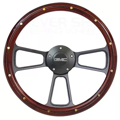 14  Mahogany Wood Steering Wheel GMC Horn For 1948-1994 GMC Truck Suburban • $199.88