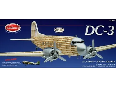 £102.50 • Buy Douglas DC-3 Display Model Balsa Aircraft Kit 900mm Wingspan From Guillow's