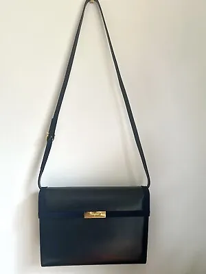 SALVATORE FERRAGAMO VINTAGE Navy Dark Blue Crossbody Bag • $450