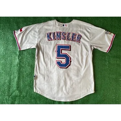 Ian Kinsler #5 Texas Rangers 2010 World Series Authentic Majestic Jersey Size 52 • $86.10