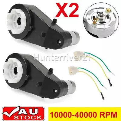 2x 12V 10000-40000RPM Electric Motor Gear Box For Children Kids Ride On Bike Car • $33.13