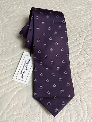 NWT Vineyard Vines Custom Silk Mens Tie Purple Alliance Defending Freedom • $19.86