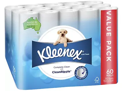 $49.99 • Buy Kleenex Bath Tissue Rolls Soft 60 X 180 Sheets Toilet Paper