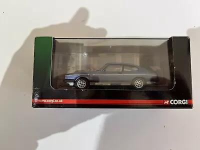 CORGI VANGUARDS FORD CAPRI MKIII - CASPIAN BLUE With Box Card And Leaflet 1:43 • £34.90