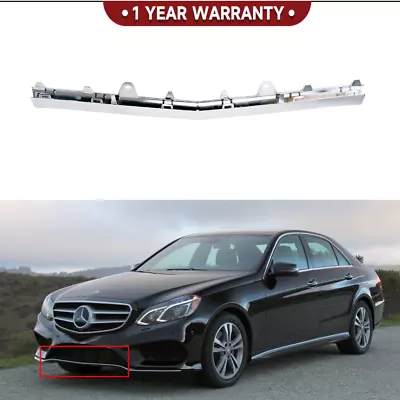 Chrome Front Bumper Lip Moulding Trim Midle For Mercedes E Class W212 2014-2015 • $22.03