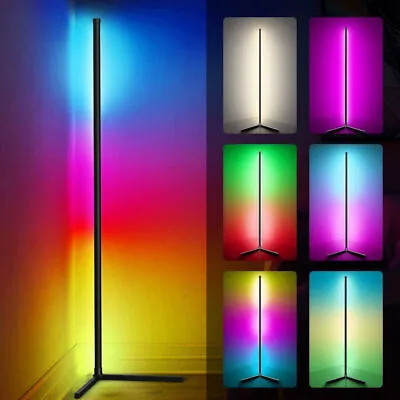 £45.92 • Buy 55  Tall RGB Floor Corner Lamp Light Stand Remote Control LED Streaming Pub Bar