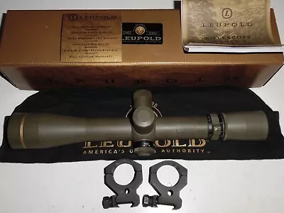 LEUPOLD VX-III 4.5-14x40 LONG RANGE DUPLEX RIFLE SCOPE W/MOUNTS. OD GREEN 30mm • $166.50