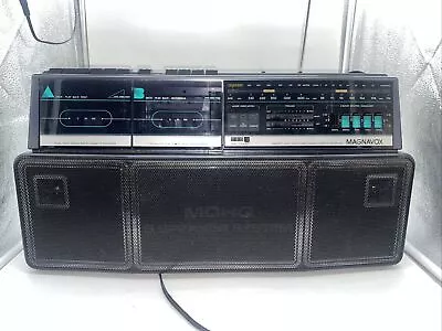 VTG 80s Magnavox AW8200 Boombox Ghetto Blaster AM FM Cassette Player Tested Work • $120