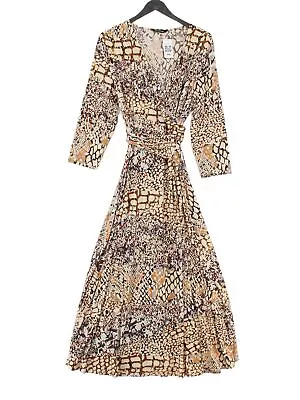 Kaleidoscope Women's Midi Dress UK 16 Multi Polyester With Elastane Wrap Dress • £8.50