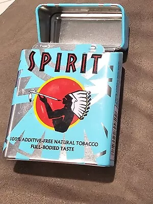 Natural American Spirit Vintage Blue Flip Top Cigarette Tin WOW! • $3