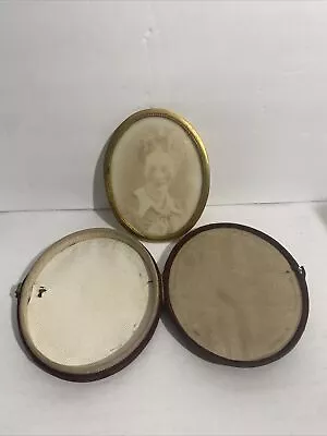 Daguerreotype Opalotype?  White Glass Photo Woman In Oval Red Velvet Case 1850s • $25