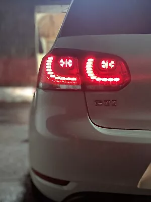 $115 • Buy VLAND LED Tail Lights For VW GOLF MK6 GTI R 2010-2013 Cherry Red Rear Light