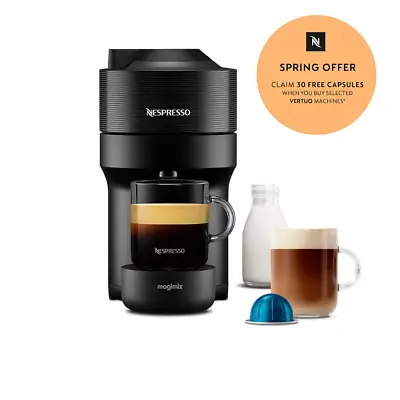 Nespresso Vertuo Pop Pod Coffee Machine By Magimix - Liquorice Black • £59.99