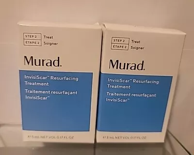 2 X Murad InvisiScar Resurfacing Treatment 0.17 Oz / 5mL Travel Size BNIB • $11.50