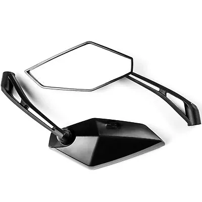 Black Motorcycle Mirrors Pair For Victory Vegas 8-Ball Jackpot Ness Premium • $23.99