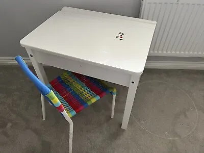 IKEA SUNDVIK Children’s Table With Storage  And Rainbow Chair • £35