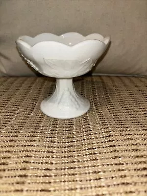 Vintage Milk Glass Footed Dish Taper Candle Holder White • $5.95