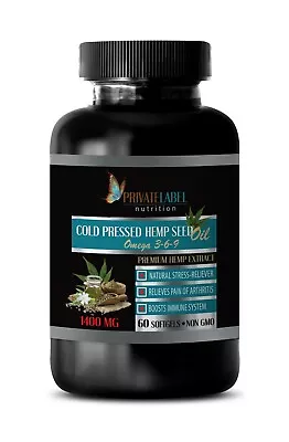 Pain Relief Hemp Oil - ORGANIC HEMP OIL 1400mg - Hemp Seed Oil Softgels • $26.71